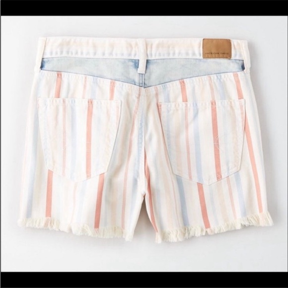 American Eagle White Striped Mom Shorts - Picture 3 of 12